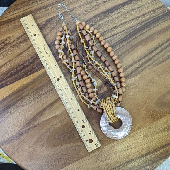 Beautiful Multi-Strand Statement Necklace 10 inches - Picture 6 of 6